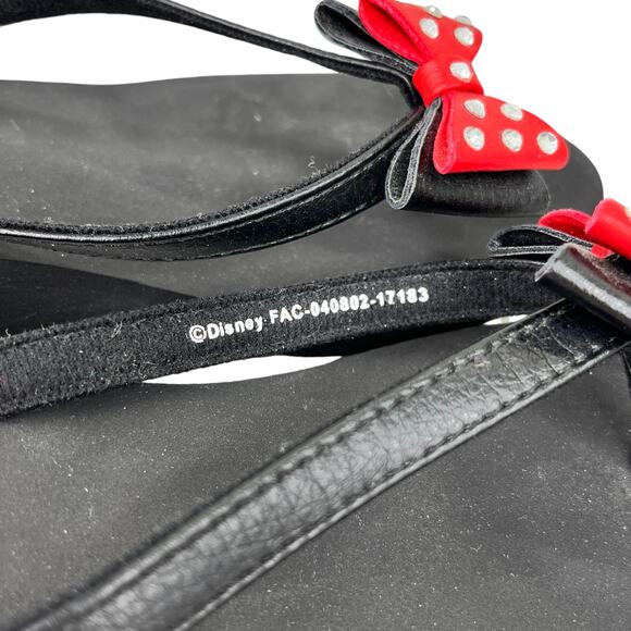 Disney Minnie Mouse Platform Wedge Thong Flip Flops Sandals 9 - Picture 7 of 12